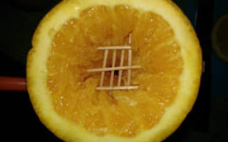 Как сделать чашу из апельсина